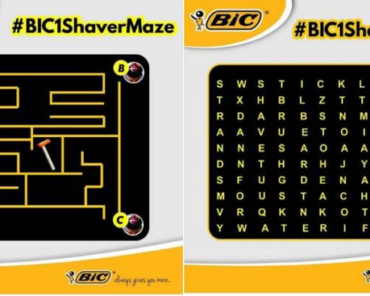 BIC1 SHAVE MAZE AND PUZZLE